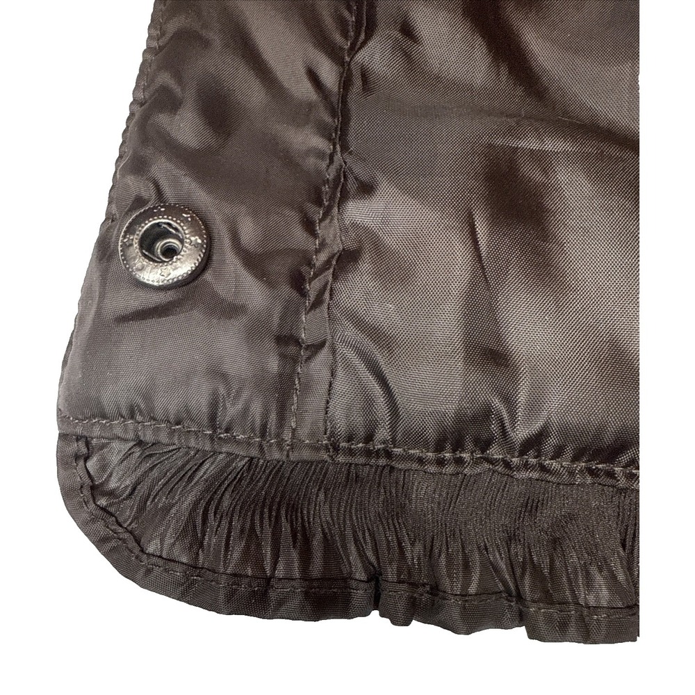 Coffee Shop NY Vest Quilted Women's Size Small Brown Ruffles Coquette Girl - Picture 9 of 14